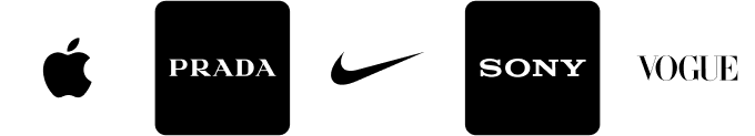 exemples de logo noirs et blancs
