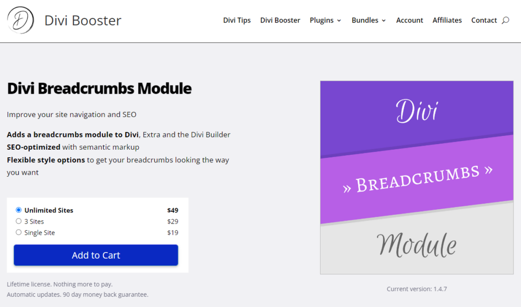 divi breadcrumbs module divi booster