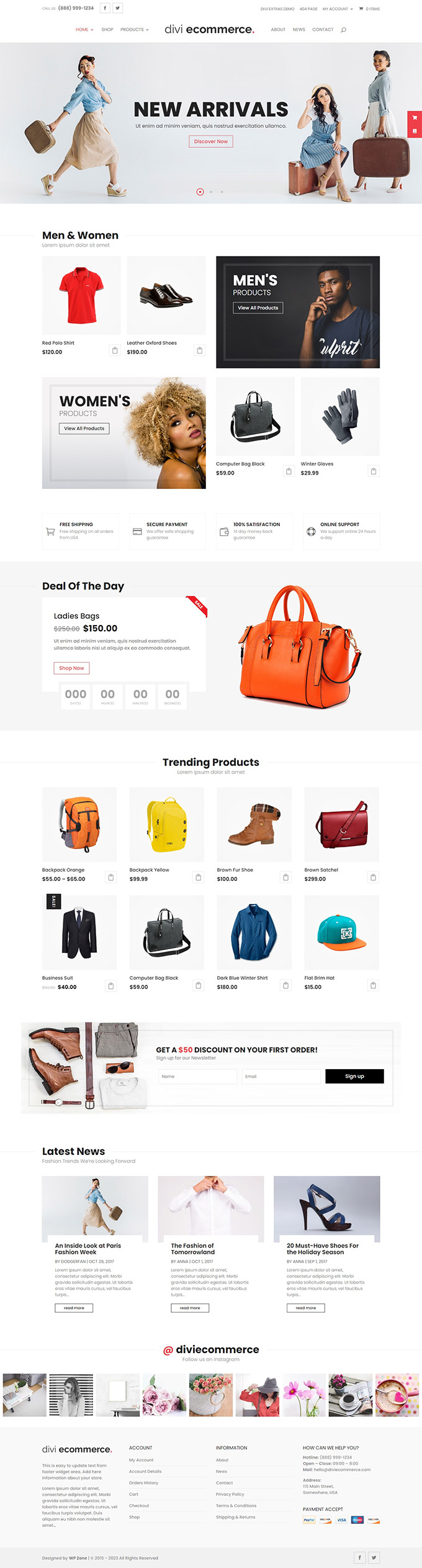 Exemple de site réalisé avec Divi (2)
