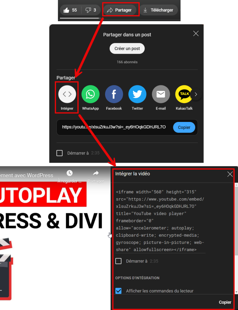 intégrer une vidéo YouTube dans un site Web