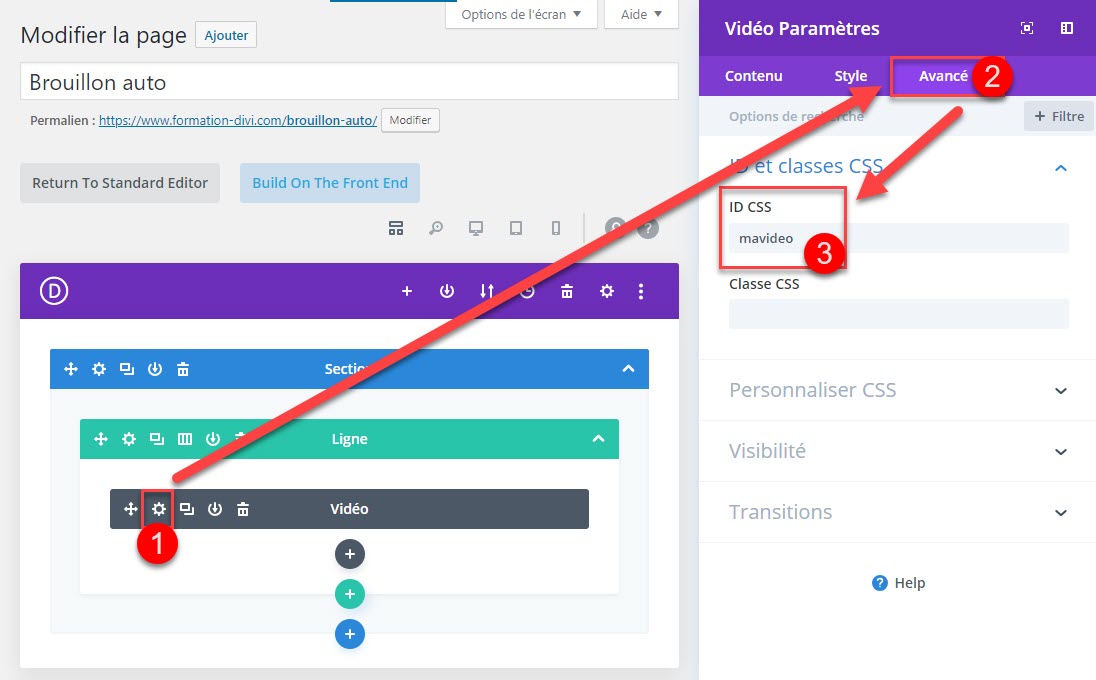 module video divi id
