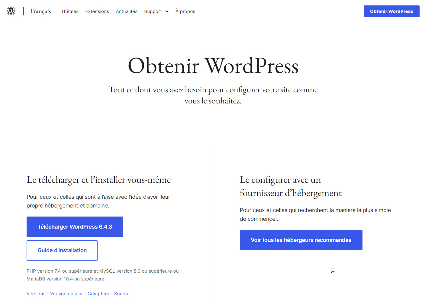 télécharger WordPress