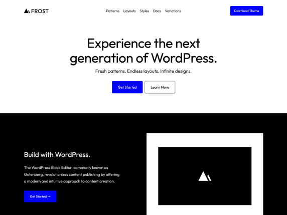 thème WordPress FSE Frost