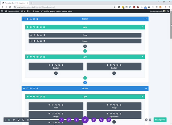 intégration Web Divi