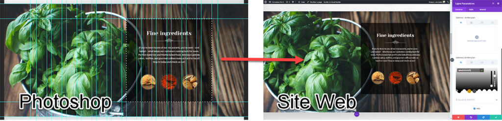 transformer Photoshop en Divi WordPress