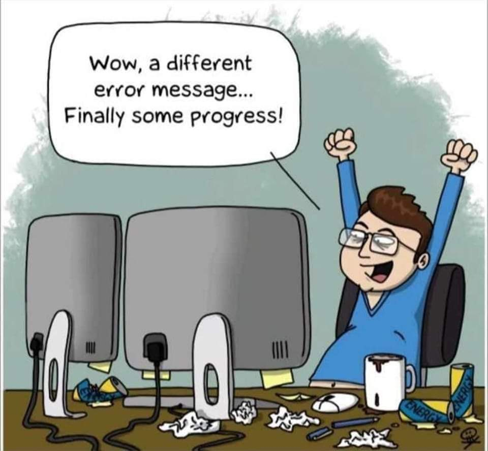 programmeur meme message d'erreur