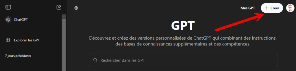 Créer un GPT